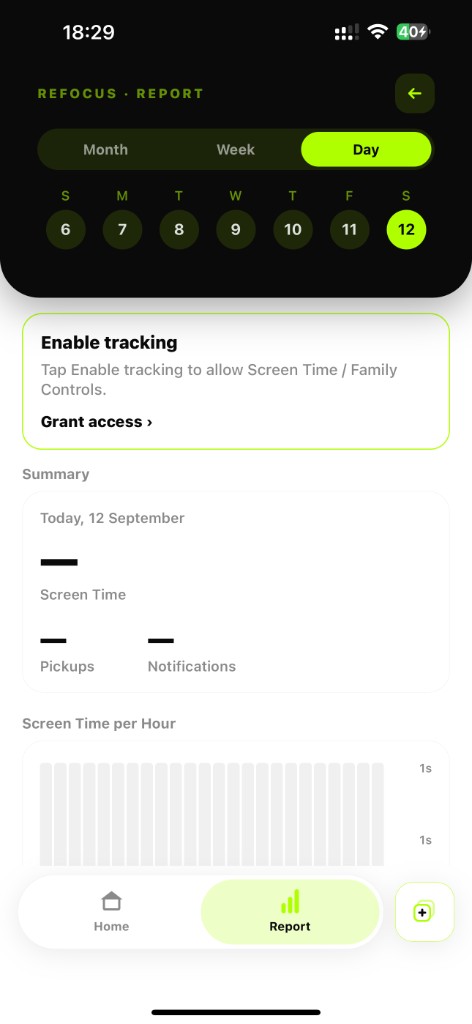 meome Refocus · Report on iPhone